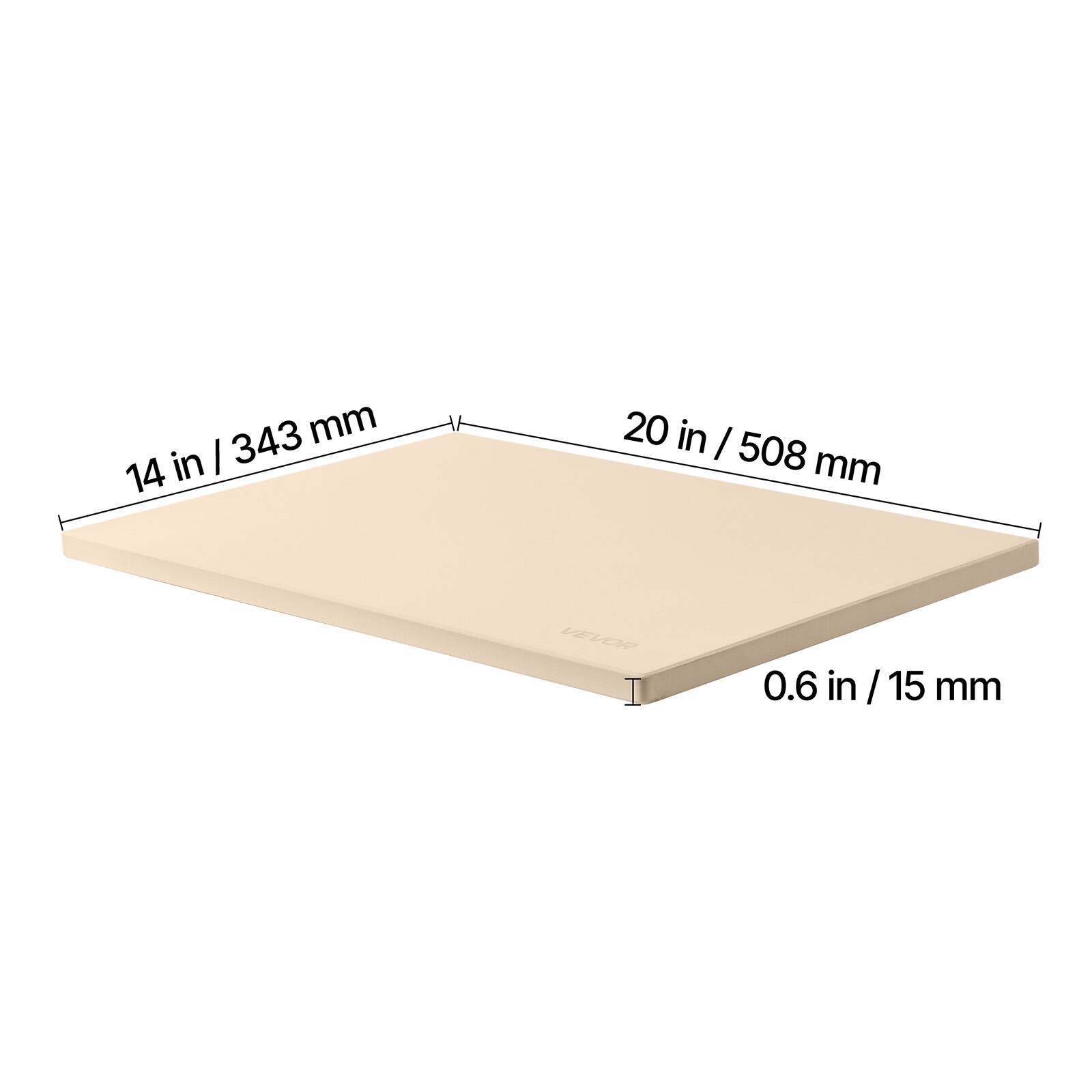 14 in / 343 mm  
20 in / 508 mm  
0.6 in / 15 mm