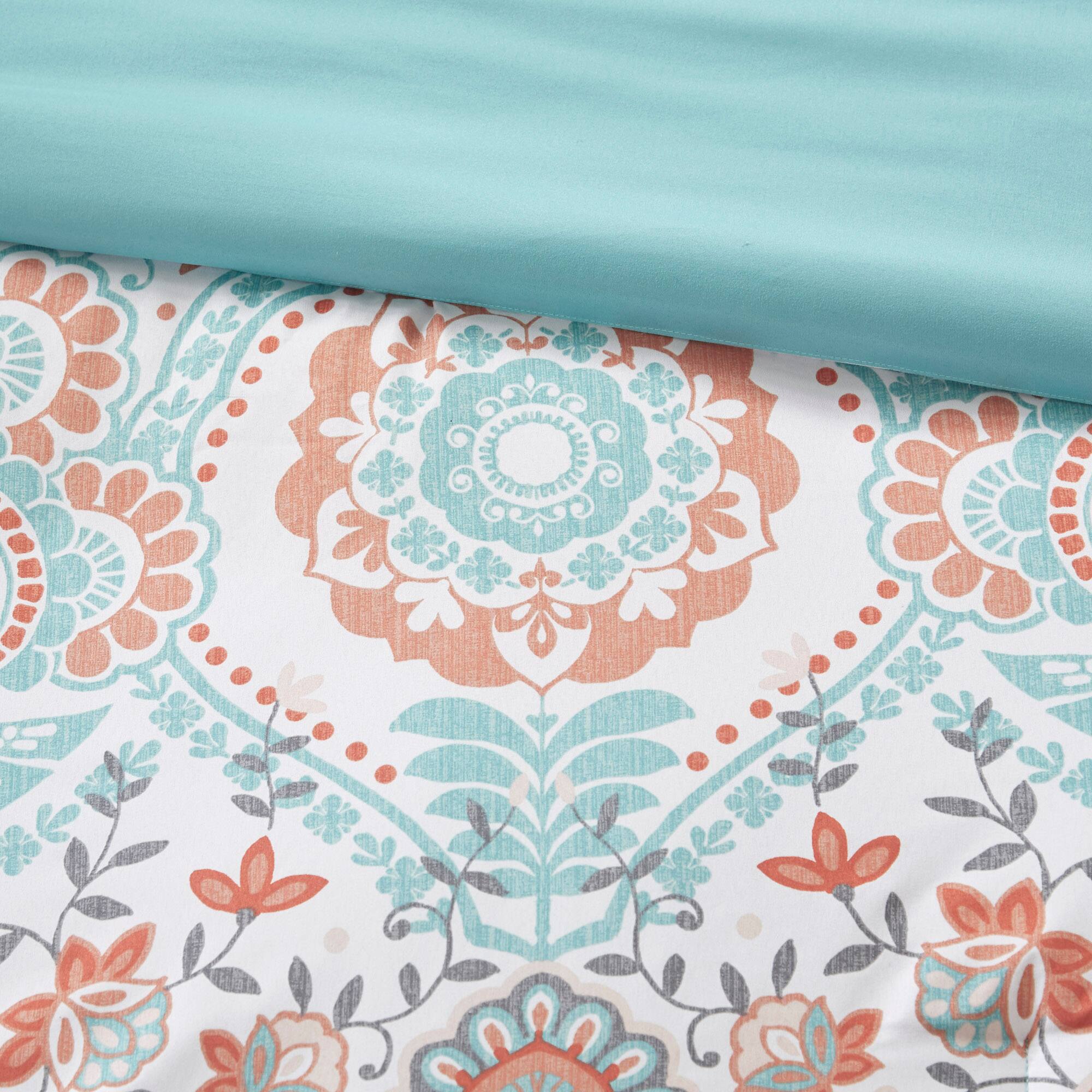 Alt View 5. Gracie Mills - Gracie Mills Kalliope Boho 7-Piece Comforter Set with Bed Sheets - Aqua.