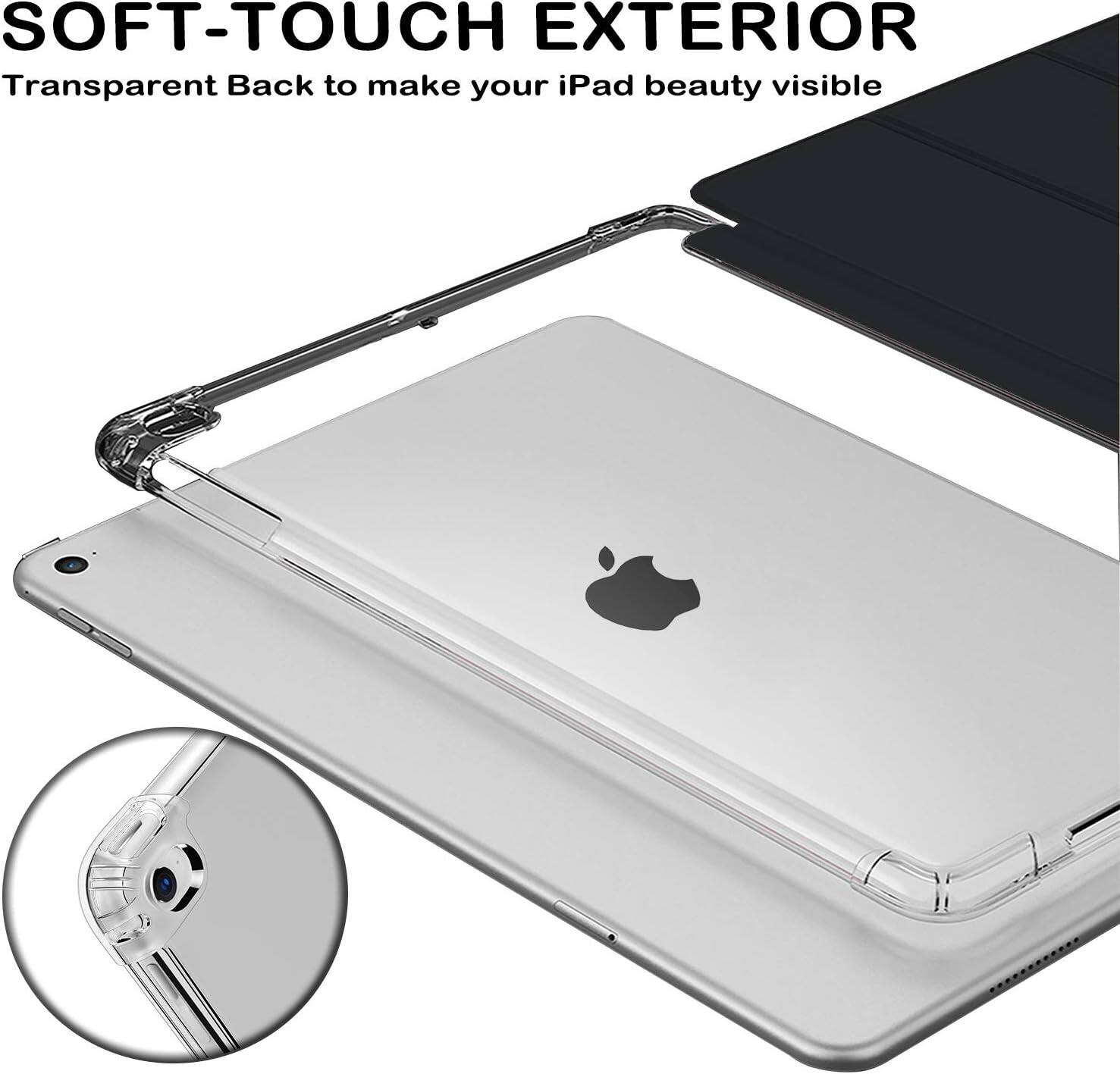 SOFT-TOUCH EXTERIOR  
Transparent Back to make your iPad beauty visible