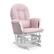 Alt View 13. Storkcraft - Hoop Glider and Ottoman - White/Pink Swirl.