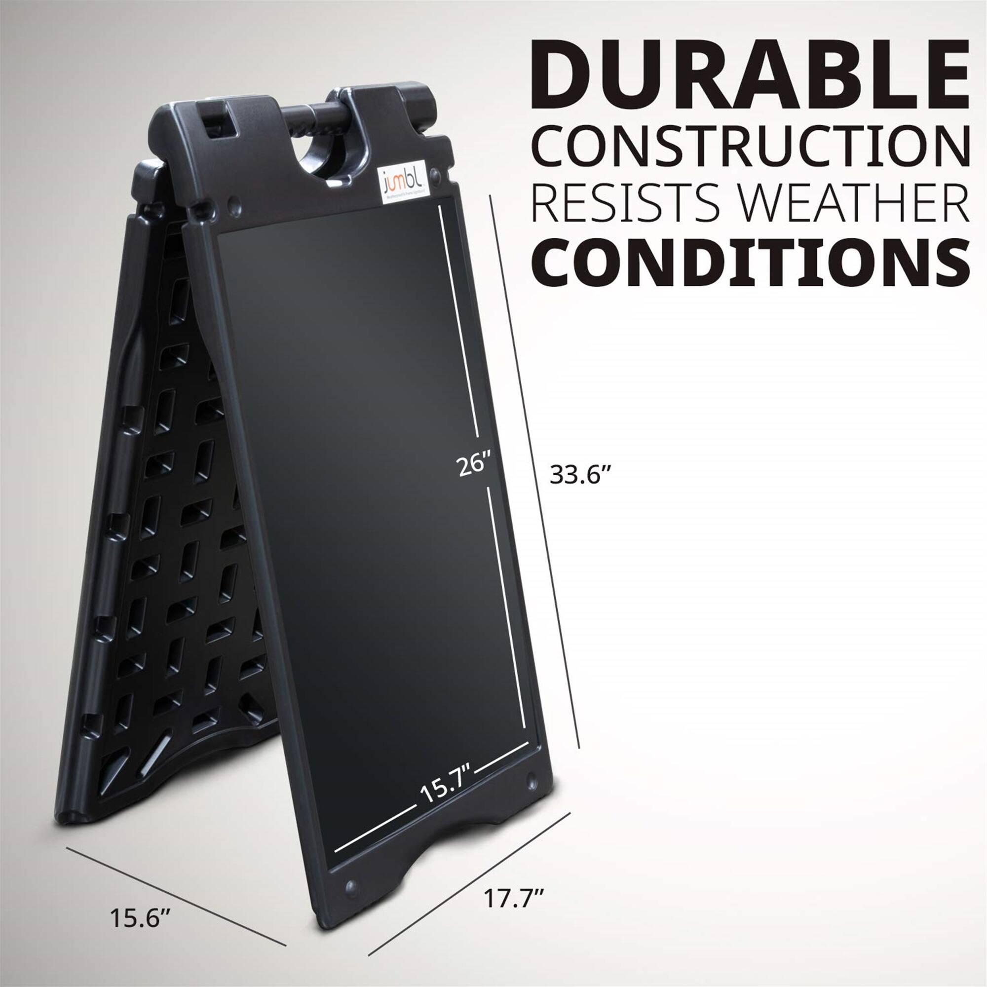 DURABLE CONSTRUCTION RESISTS WEATHER CONDITIONS 26" 33.6" 15.7" 15.6" 17.7"