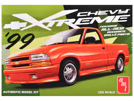 Skill 2 Model Kit 1999 Chevrolet S-10 Xtreme Pickup Truck 1/25 Scale Model by AMT - Red