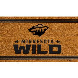 Evergreen Enterprises - Minnesota Wild 28" x 16" Primary Logo Outdoor Coir Entryway Mat - Multicolor