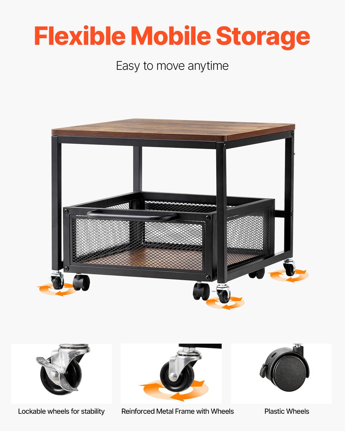 Flexible Mobile Storage
Easy to move anytime
Lockable wheels for stability
Reinforced Metal Frame with Wheels
Plastic Wheels