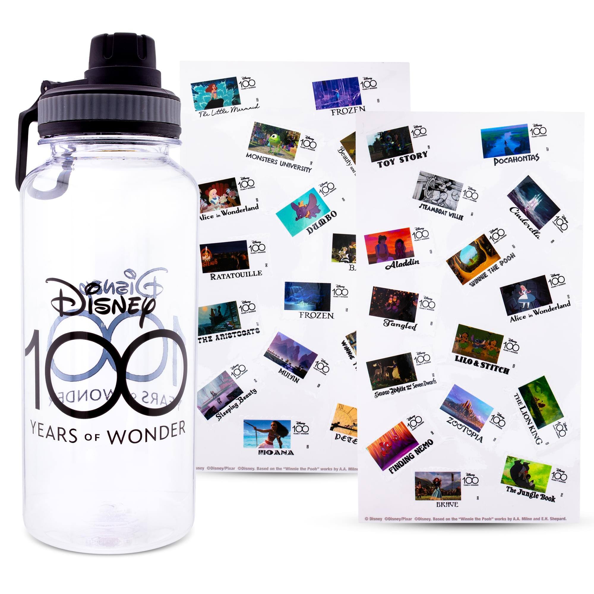 Disney  
100  
YEARS OF WONDER  

- The Little Mermaid  
- Monsters University  
- Beauty and the Beast  
- Toy Story  
- Frozen  
- Dumbo  
- Ratatouille  
- The Aristocats  
- Sleeping Beauty  
- Mulan  
- Alice in Wonderland  
- Cinderella  
- Aladdin  
- Winnie the Pooh  
- Tangled  
- Lilo & Stitch  
- The Lion King  
- Zootopia  
- Finding Nemo  
- The Jungle Book  
- Moana  
- Frozen  
- The Aristocats  
- Sleeping Beauty  
- Mulan  
- Alice in Wonderland  
- Cinderella  
- Aladdin  
- Winnie the Pooh  
- Tangled  
- Lilo & Stitch  
- The Lion King  
- Zootopia  
- Finding Nemo  
- The Jungle Book  
- Moana  

Disney © Disney/Pixar. Disney. Based on the "Winnie the Pooh" works by A.A. Milne.  
Disney © Disney/Pixar. Disney. Based on the "Winnie the Pooh" works by A.A. Milne and E.H. Shepard.