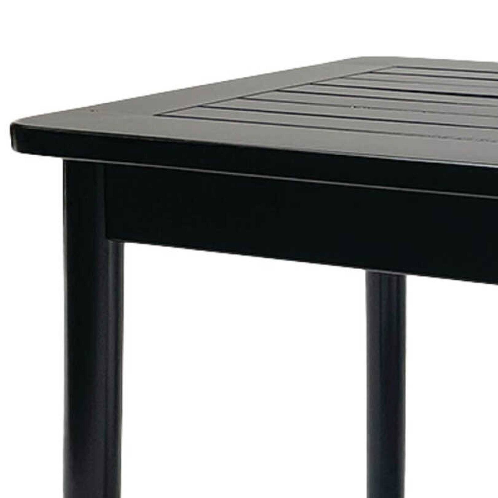 Alt View 2. Jack Post - Jack Post Farmhouse Outdoor Hardwood Square Patio Dining Side End Table, Black - Black.