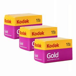 3x Kodak GOLD 200 Color Negative Film (35mm Roll Film, 36 Exposures)
