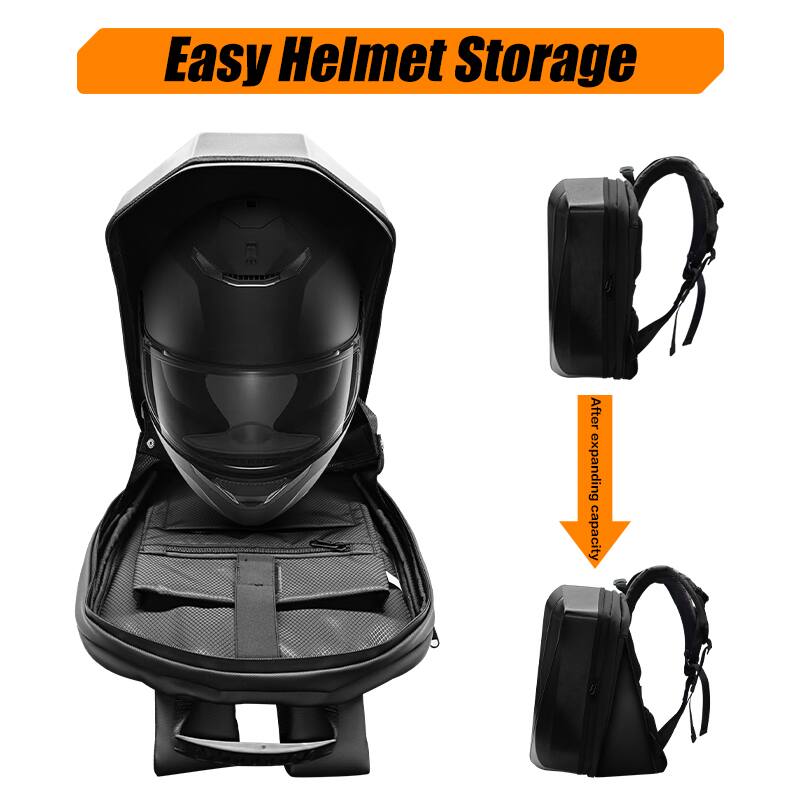 Easy Helmet Storage  
After expanding capacity
