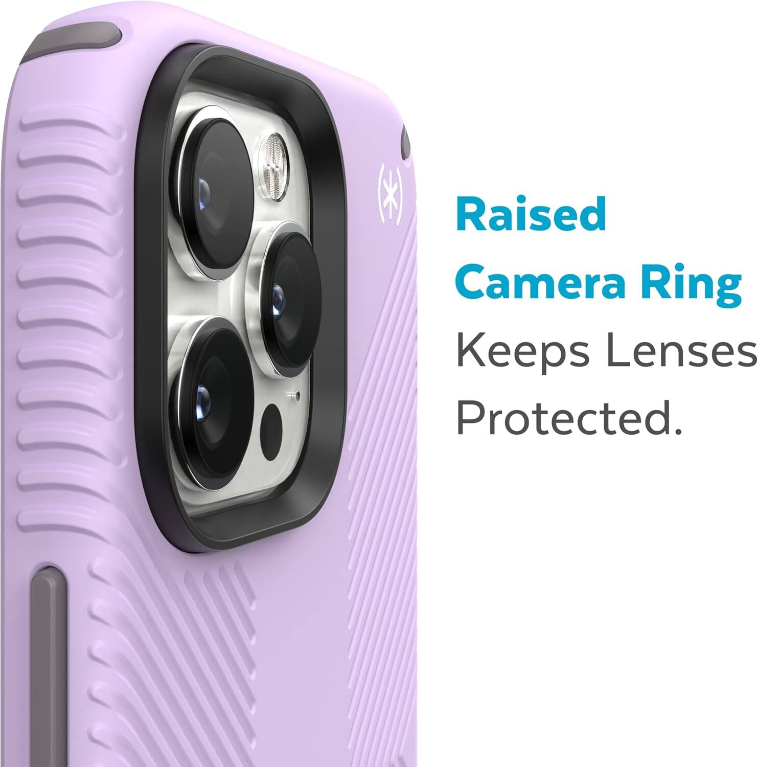 Raised Camera Ring
Keeps Lenses Protected.