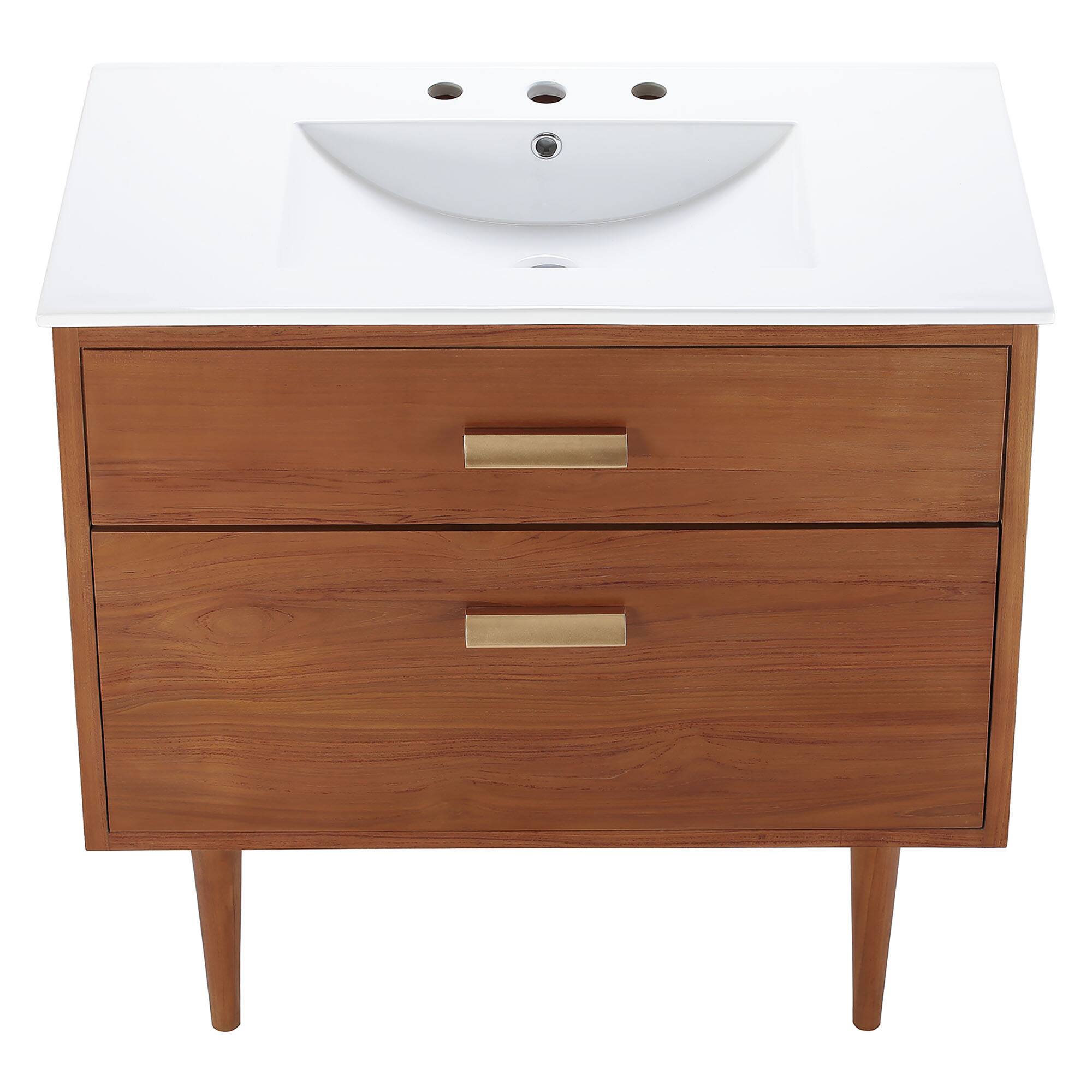 Alt View 5. Modway - Cassia Bathroom Vanity Basin Included - Natural White.
