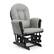 Alt View 13. Storkcraft - Hoop Glider and Ottoman - Black/Light Gray.
