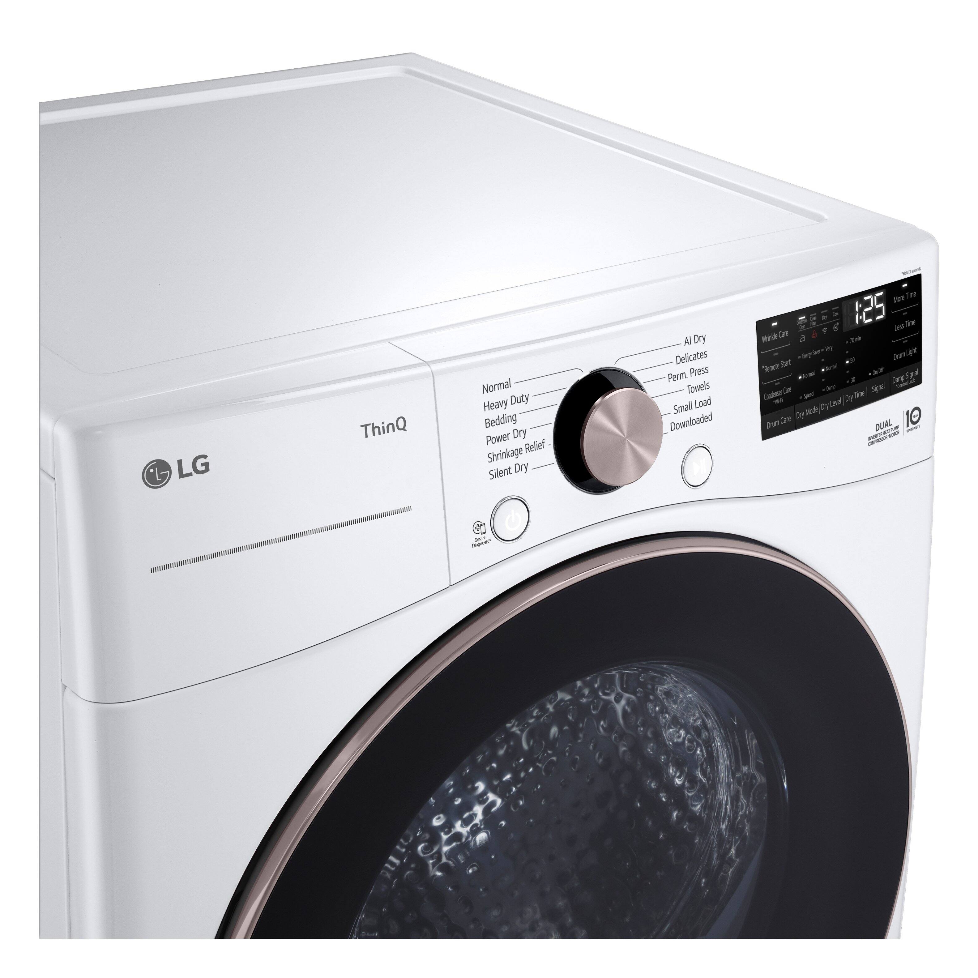 LG ThinQ Normal Heavy Duty Bedding Power Dry Relief Shrinkage Silent Dry Al Dry Delicates Rerm Press Towels Small Load Downloaded 125 F - mtoodterC a Joun eon ta Spur OF Tor Spal J J - 10 De DUAL