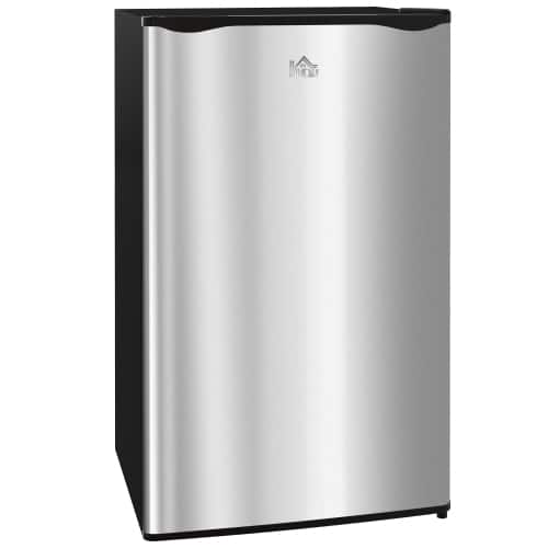 Lycvki - 3.2CuFt Single Door Mini Fridge with Freezer - Silver
