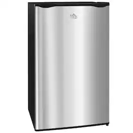 Lycvki - 3.2CuFt Single Door Mini Fridge with Freezer - Silver