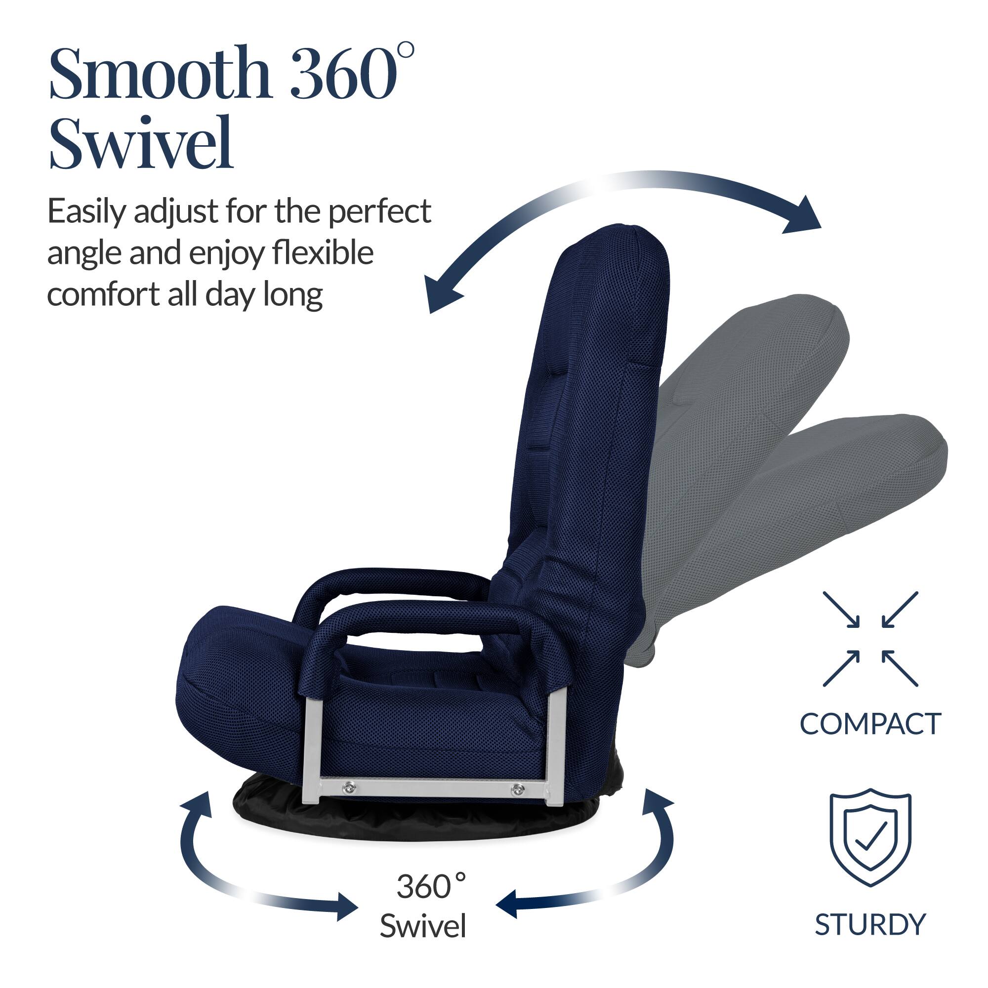 Smooth 360° Swivel  
Easily adjust for the perfect angle and enjoy flexible comfort all day long  

COMPACT  
STURDY  

360° Swivel