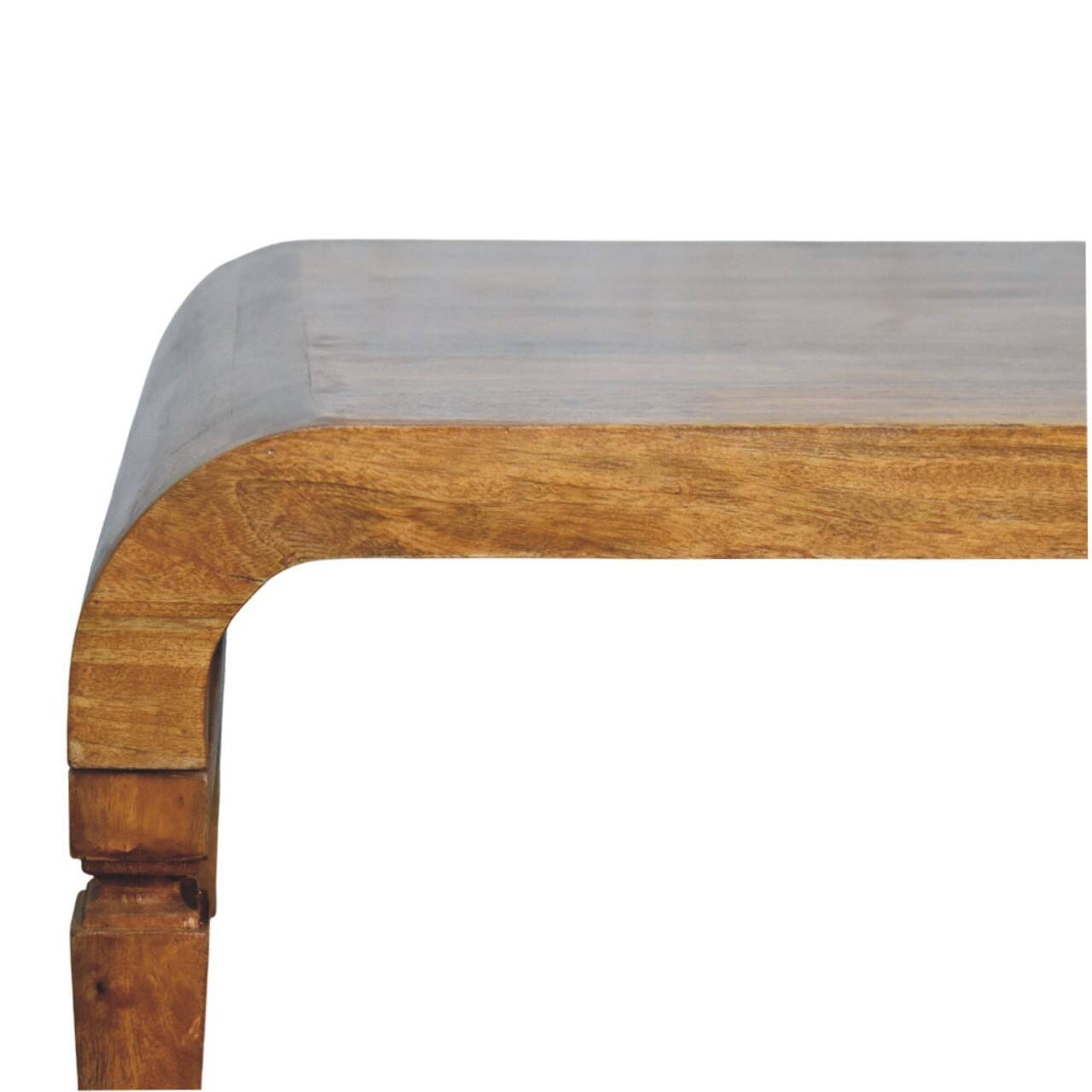 Alt View 1. Artisan Furniture - Artisan Furniture Solid Wood Curved Frame Coffee Table, Brown - Brown.