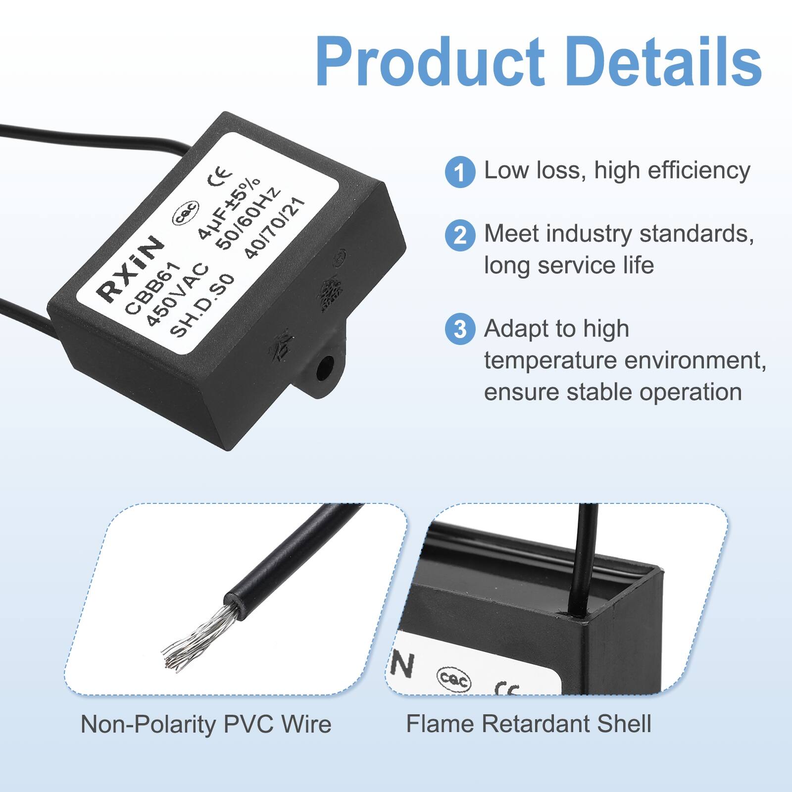Product Details

1. Low loss, high efficiency
2. Meet industry standards, long service life
3. Adapt to high temperature environment, ensure stable operation

Non-Polarity PVC Wire

Flame Retardant Shell