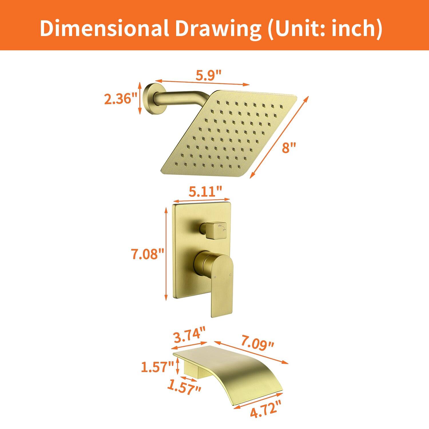 Dimensional Drawing (Unit: inch)

- 2.36"
- 5.9"
- 8"
- 5.11"
- 7.08"
- 3.74"
- 1.57"
- 1.57"
- 7.09"
- 4.72"