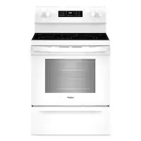 Whirlpool - 5.3 Cu. Ft. Freestanding Electric Range with Air Cooking Technology, No Preheat Air Fry and Air Baking and Self Clean - White - Front_Zoom