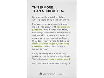Tazo Zen Green Tea, Tea Bag, 1.2 Oz., 16/Box (10794522003096