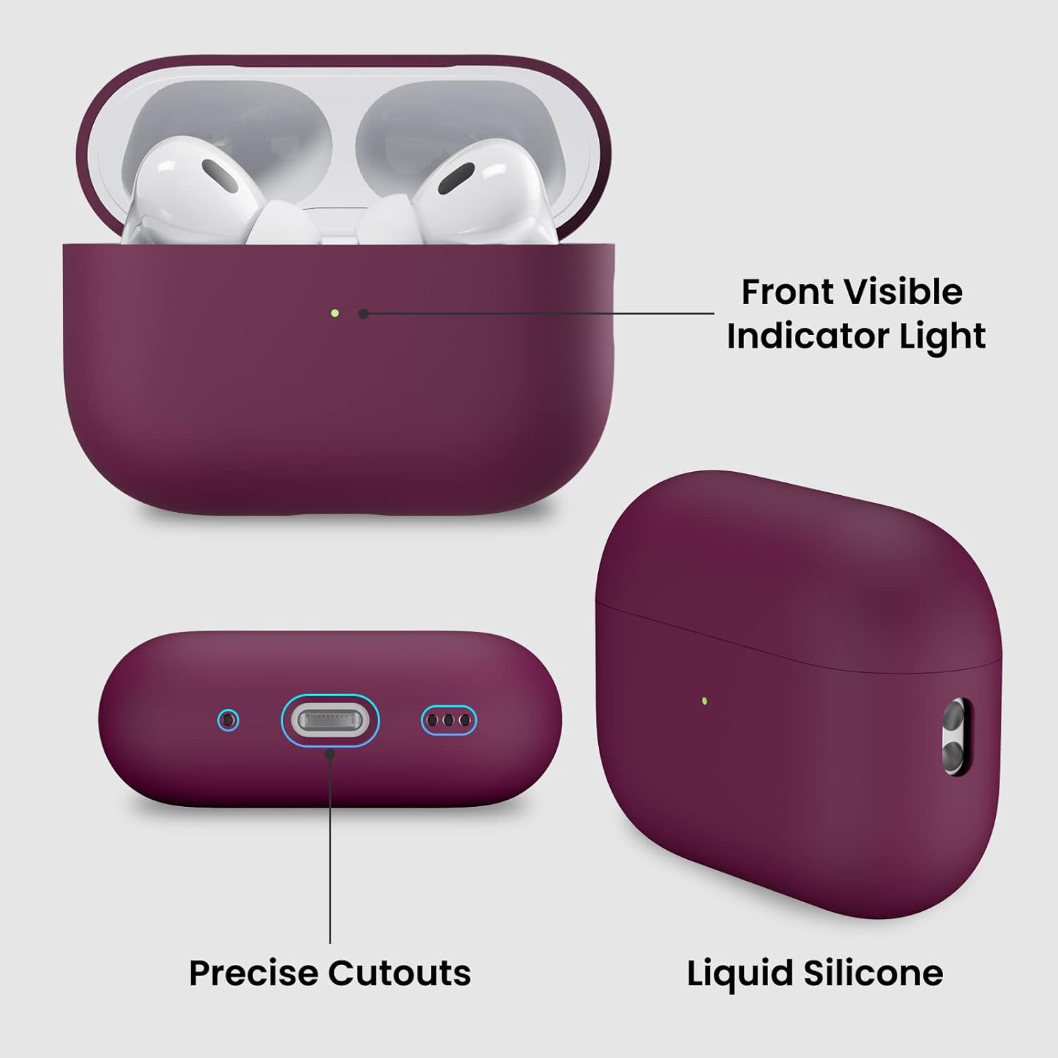 Front Visible Indicator Light, Precise Cutouts, Liquid Silicone