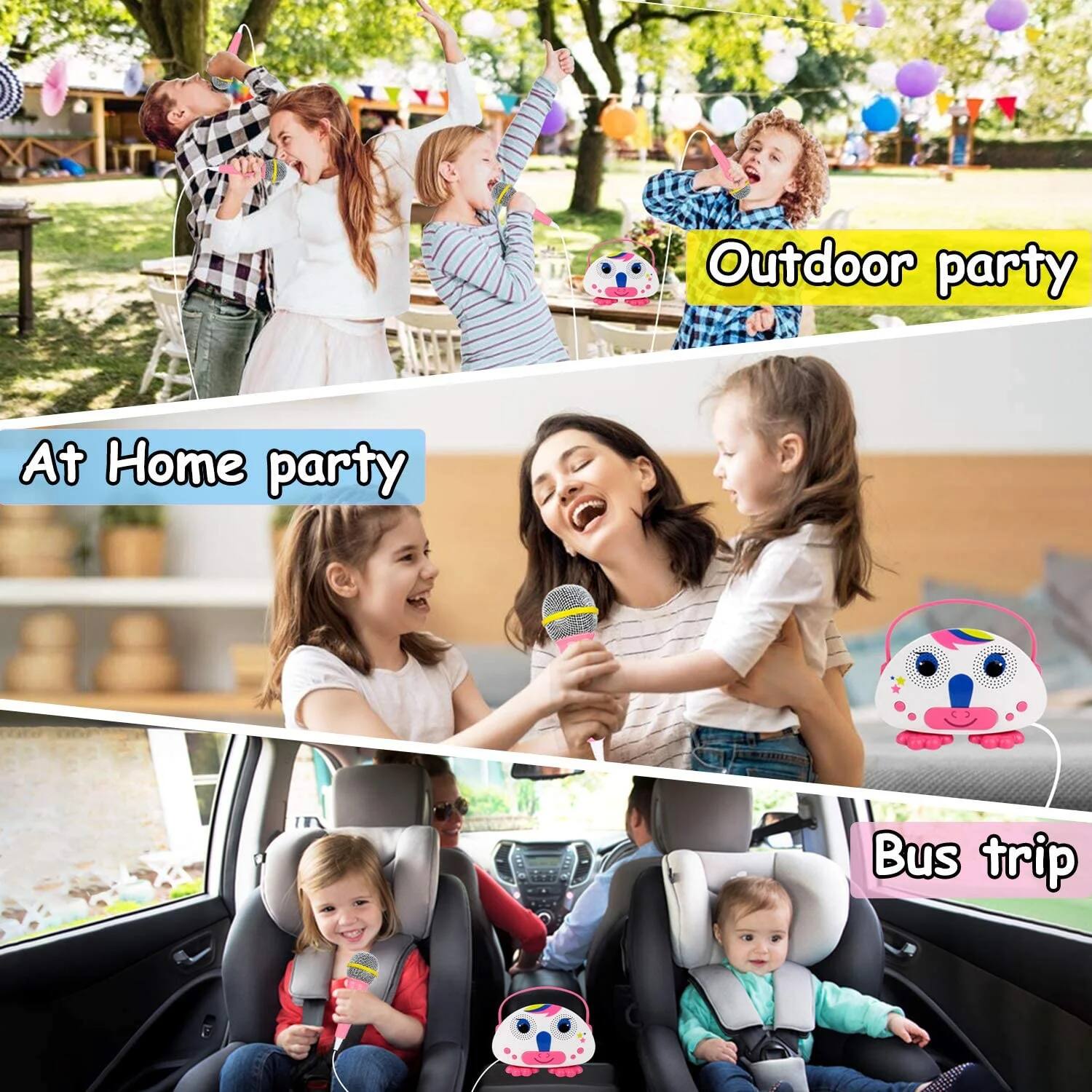 Outdoor party  
At Home party  
Bus trip
