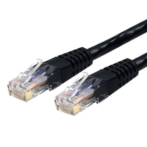 Front. Startech - 10ft Black Cat6 UTP Patch Cable.