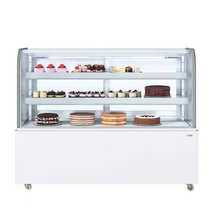 Front. Koolmore - 60 in. Refrigerated Bakery Display Case, 17.6 cu. ft. in White (KM-CDHF-17C-WH) - white.