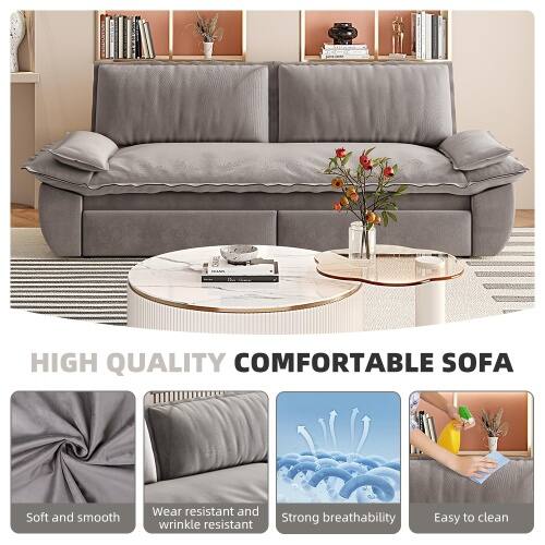 HIGH QUALITY COMFORTABLE SOFA

- Soft and smooth
- Wear resistant and wrinkle resistant
- Strong breathability
- Easy to clean