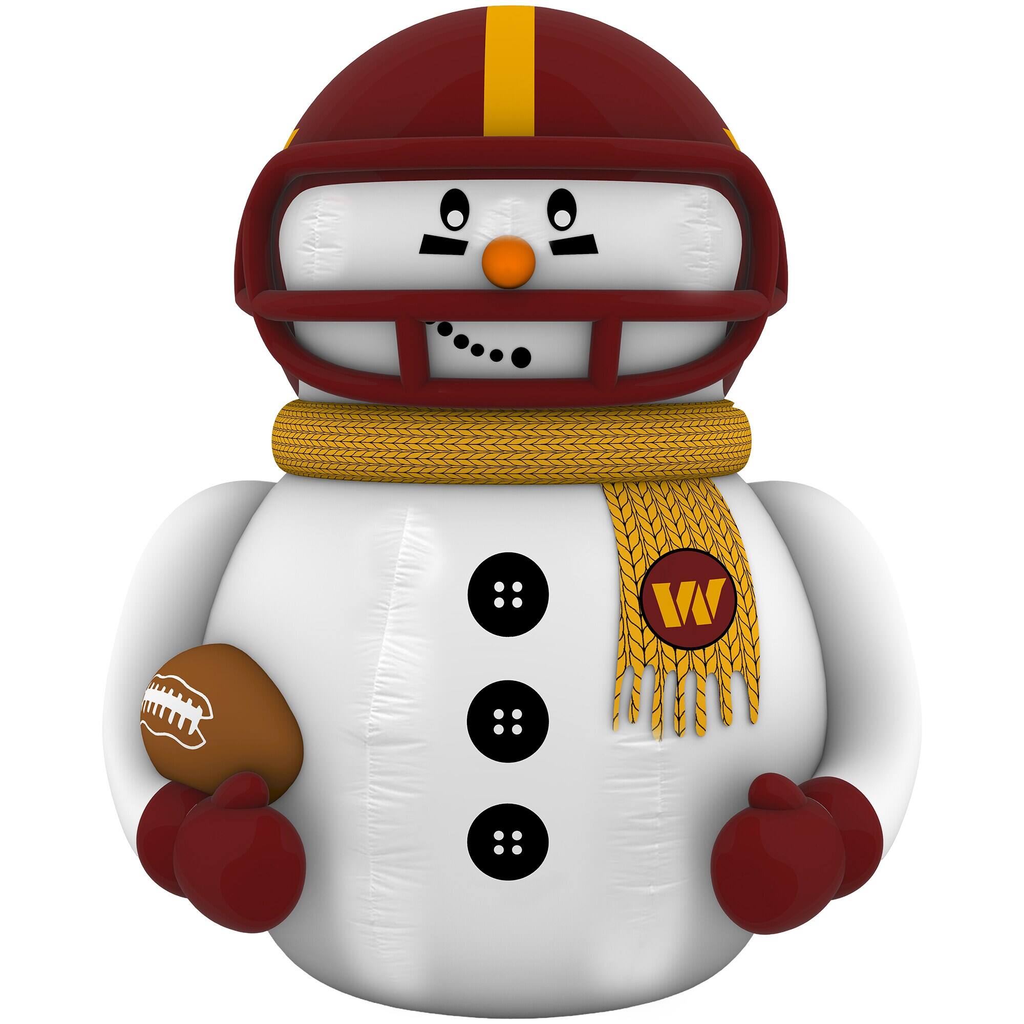 Front. Sporticulture - Washington Commanders Inflatable Snowman Player - Red.