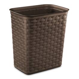 Sterilite - Weave 3.4 Gallon Plastic Home & Office Wastebasket Trash Can (18 Pack) - Espresso Brown