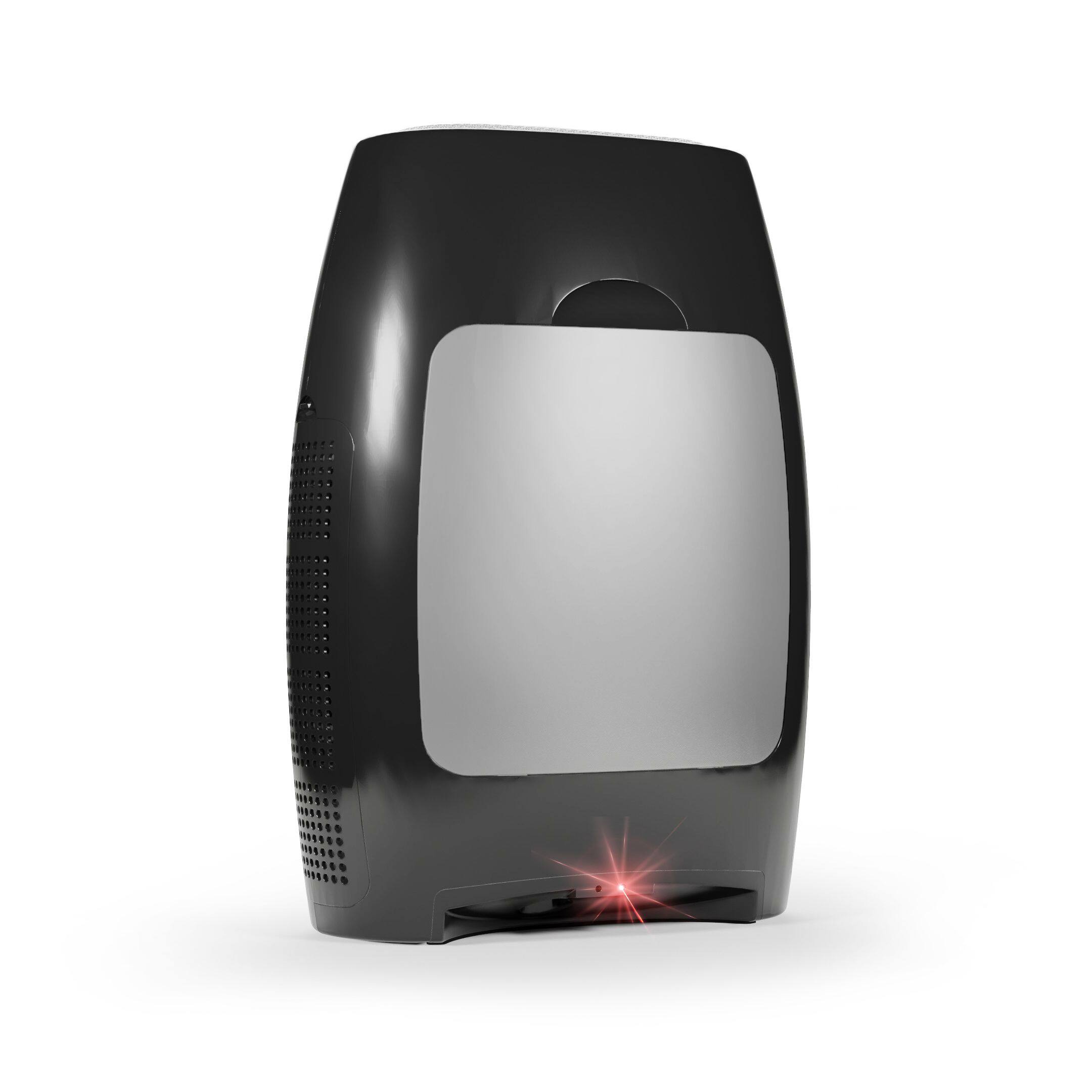 EyeVac - The Only 2-in-1 Air Purifier/Deodorizer & Vacuum - Black w/ Silver Canister