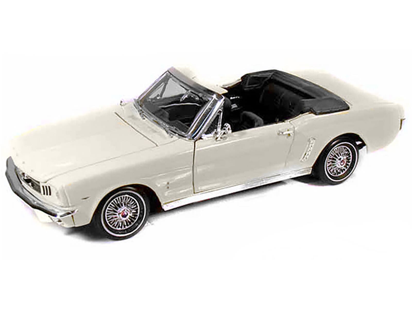 Alt View 1. Motormax - 1964 1/2 Ford Mustang Convertible Cream 1/18 Diecast Car Model by Motormax.