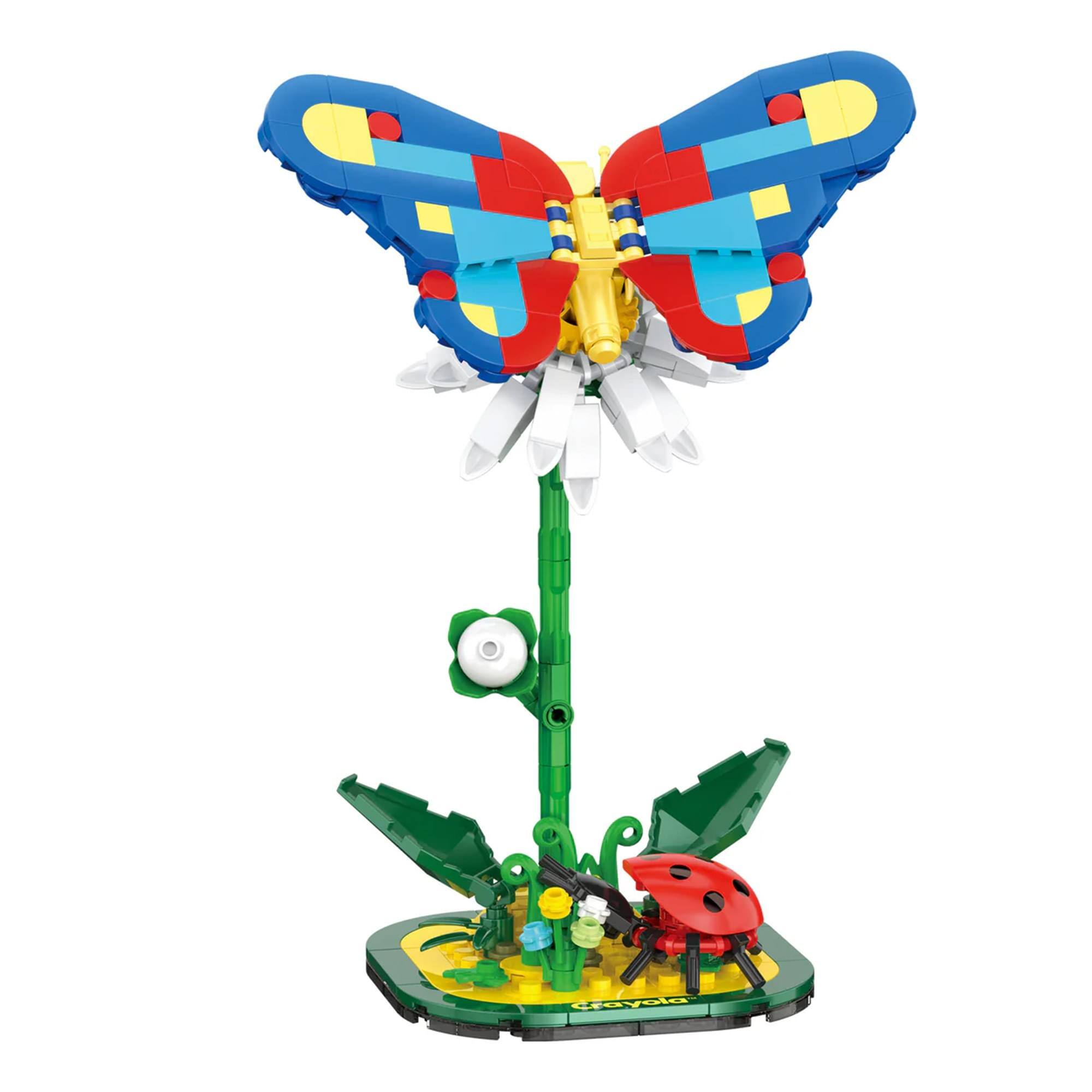 Alt View 10. Crayola - Crayola Butterfly Garden 270-Piece Brickcraft Building Set - Multi-Color.