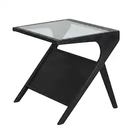 Porter Designs - Canberra Solid Mango Wood End Table - Black
