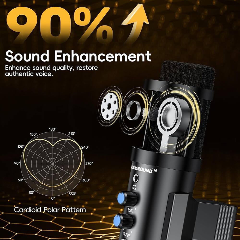 90% Sound Enhancement  
Enhance sound quality, restore authentic voice.  

Cardioid Polar Pattern  

EJASOUND™  

ECHO +  
VOLUME +