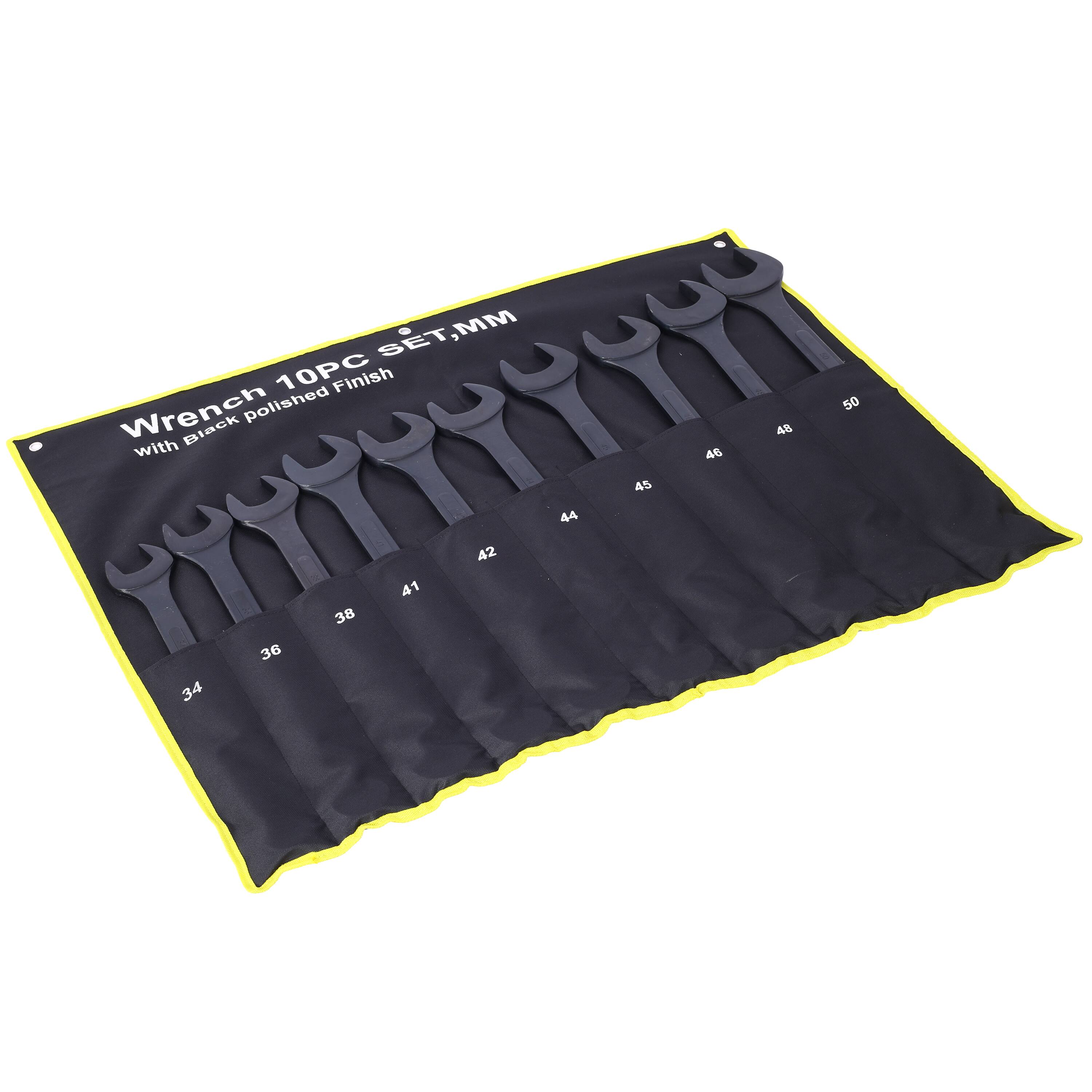 Wrench 10PC SET, MM  
With Black polished Finish  

34 36 38 41 42 44 45 46 48 50