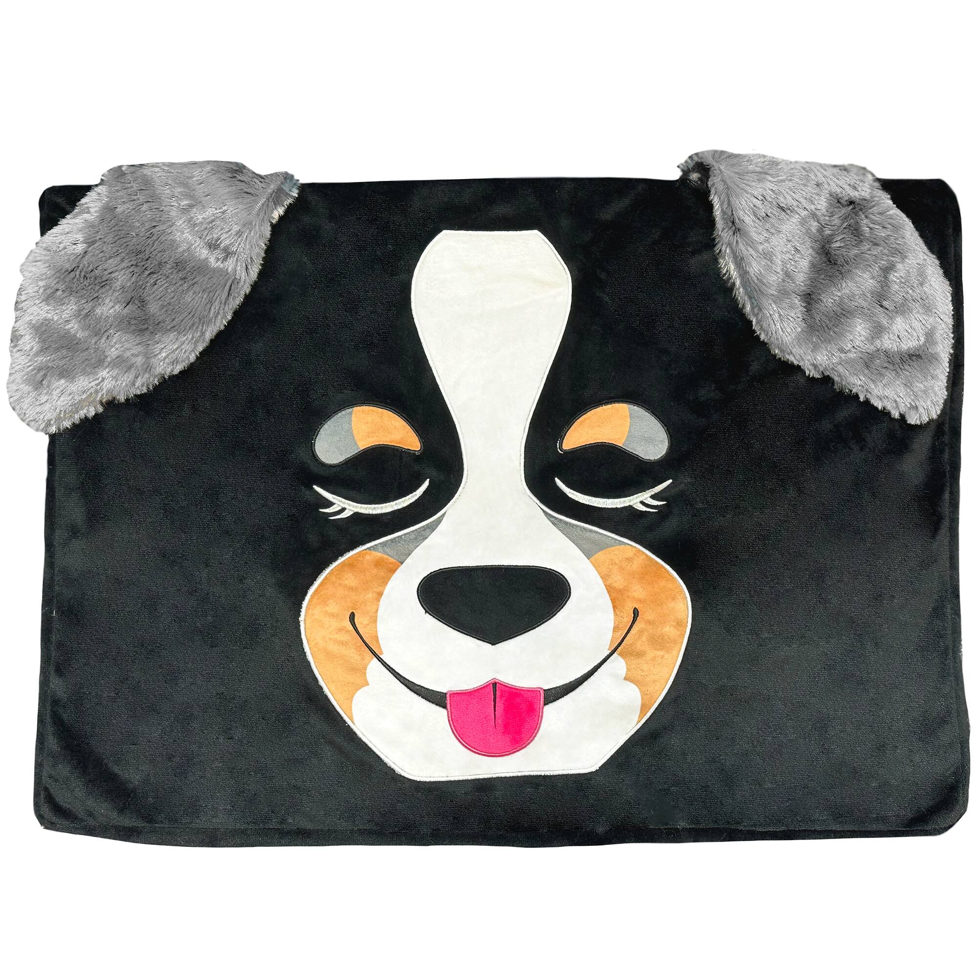 Front. Happy Nappers - Pet Bed In A Box Slipcover: Benny The Chocolate Dog - Large - 36x23" - Chocolate.