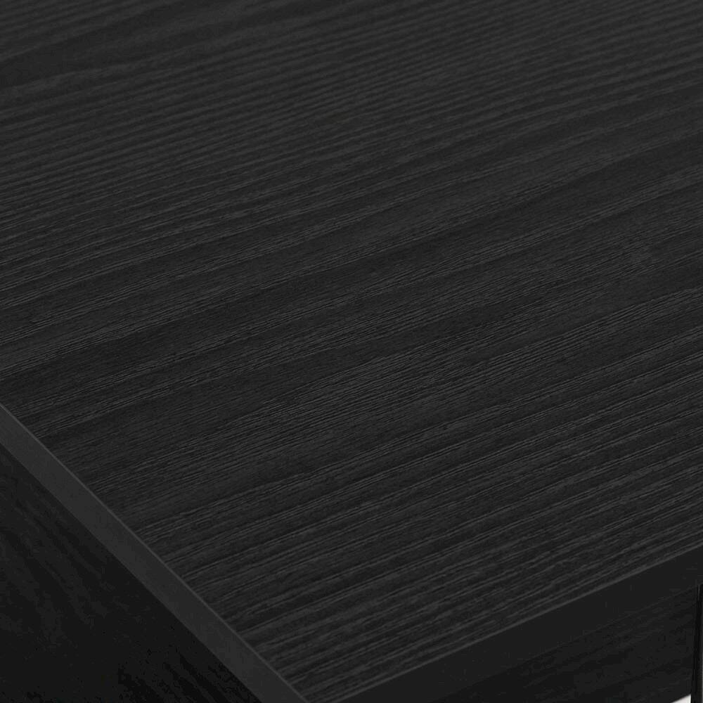 Alt View 1. BisonOffice - Corner Desk With Shelves In Brown And Stainless Steel For Home Office Use - Brown.