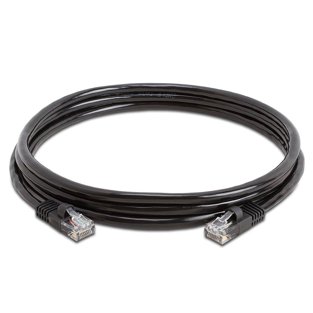 Angle. Cmple.com - Cmple - 10 Pack Cat5e Ethernet Cable 7ft Internet Cables, RJ45 Connectors 1Gbps LAN Patch Cord 350Mhz Wire - Black - Black.