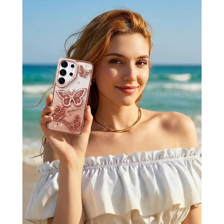 Galaxy Rhinestones UUCOVER Slim Clear Case for Samsung Galaxy S26 Ultra, 3D Bling ...
