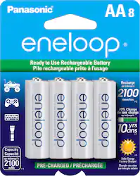 Panasonic - eneloop AA 8 Pk Rechargeable Batteries - Front_Zoom