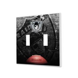 Keyscaper - Oakland Raiders Legendary Design Double Toggle Lightswitch Plate - Multicolor