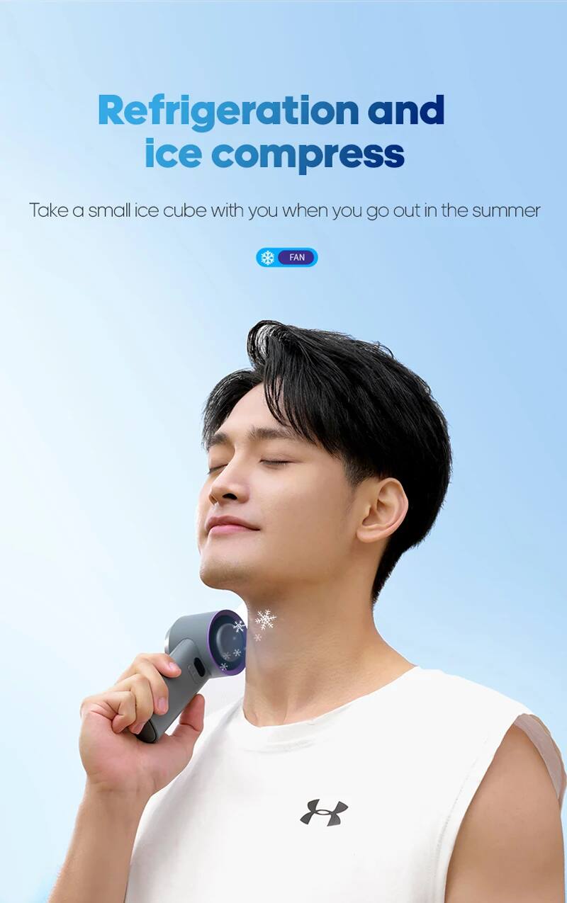 Refrigeration and ice compress  
Take a small ice cube with you when you go out in the summer  
FAN