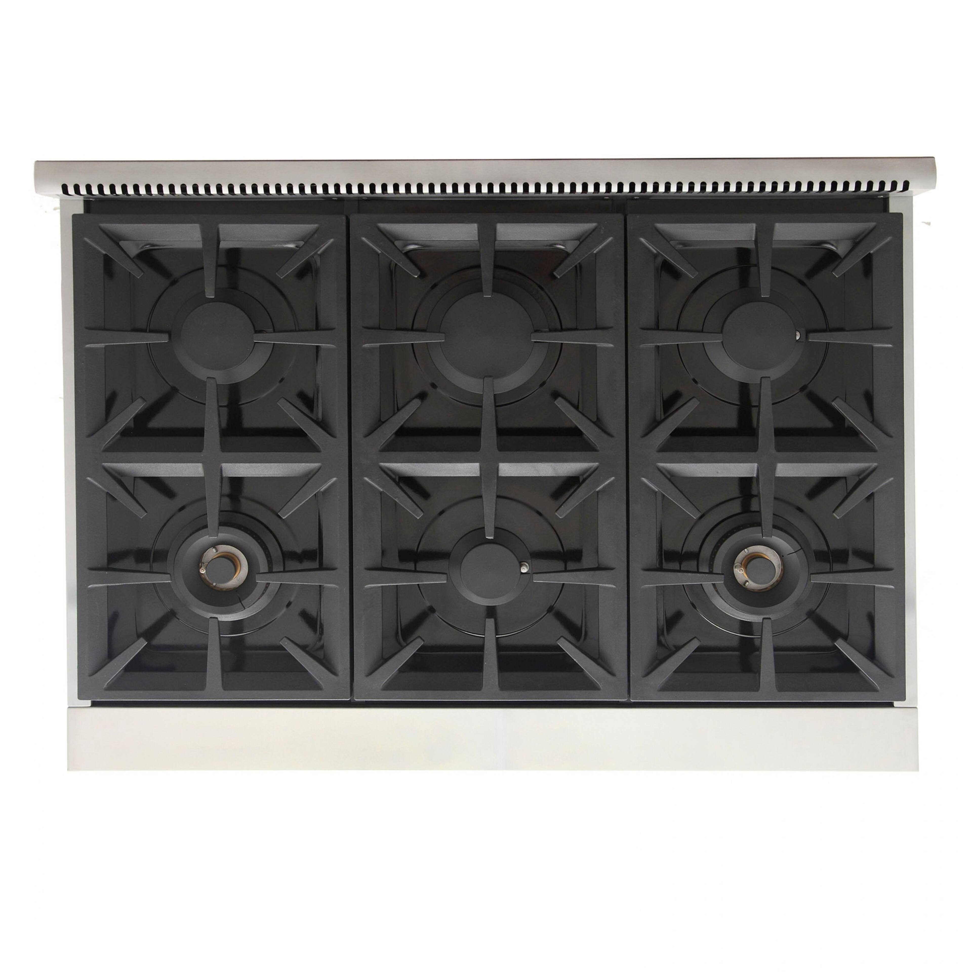 Alt View 10. Kucht - 36 in. 5.2 cu. ft. Propane Gas Range and Convection Oven with True Simmer Burners - Cement Gray.
