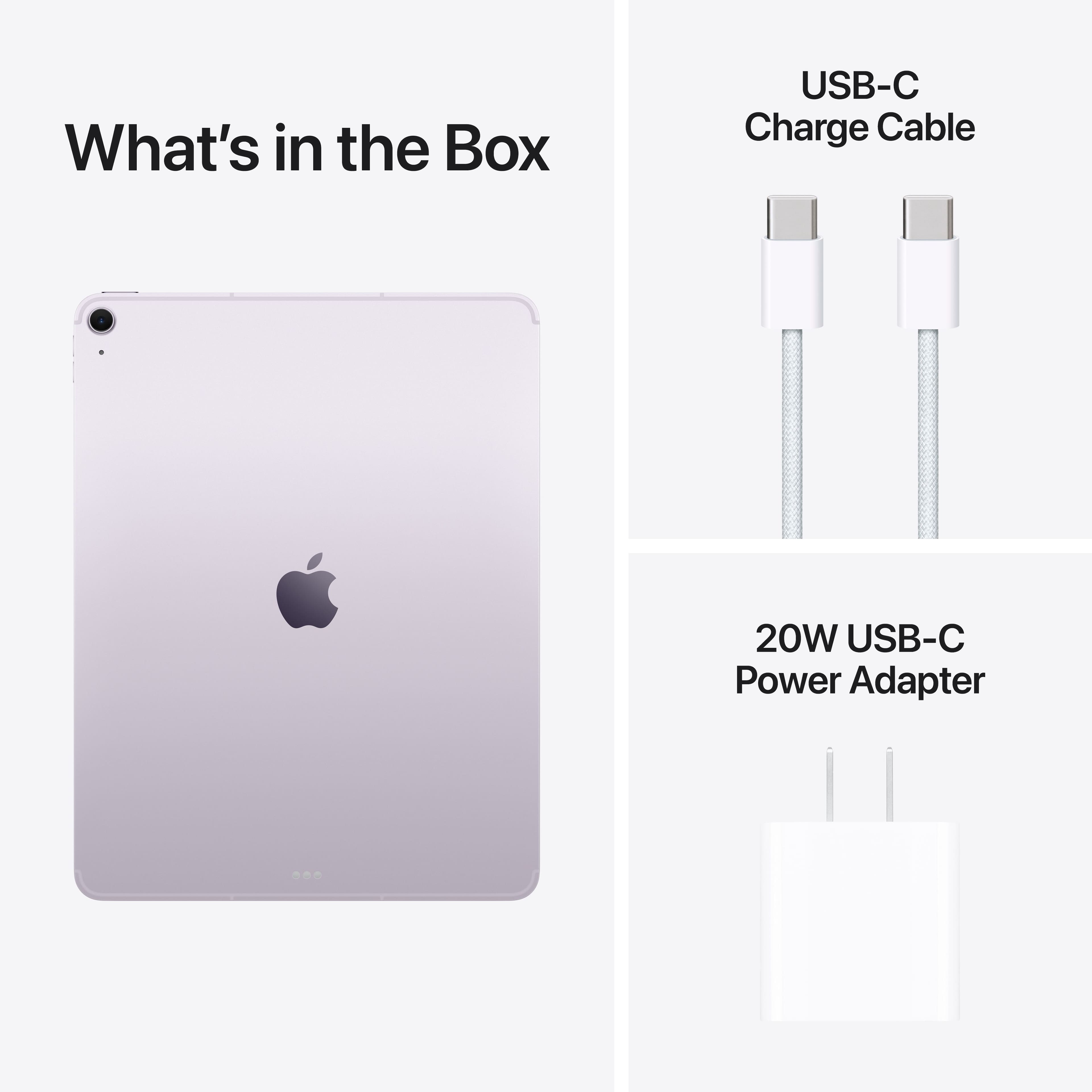 What's in the Box: USB-C Charge Cable, 20W USB-C Power Adapter