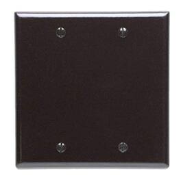 Leviton - 2-Gang No Device Blank Wallplate, Standard Size, Thermoset, Box Mount 85025 - White