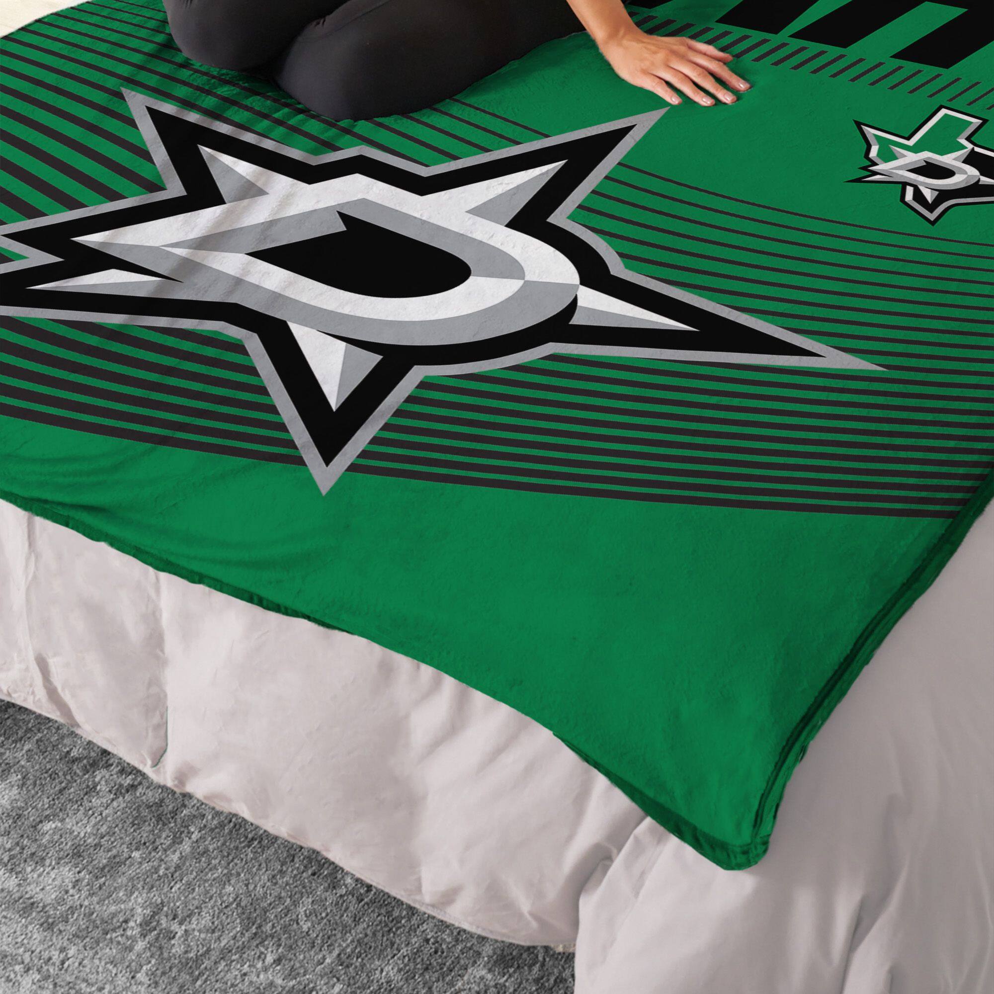 Alt View 1. Sweet Home Collection - NHL Dallas Stars 60" x 80" Raschel Throw Blanket - Green.