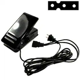 HQRP - Foot Pedal Controller with Power Cord for Singer 14U Serger Sewing Machines - 3-Pin Connector