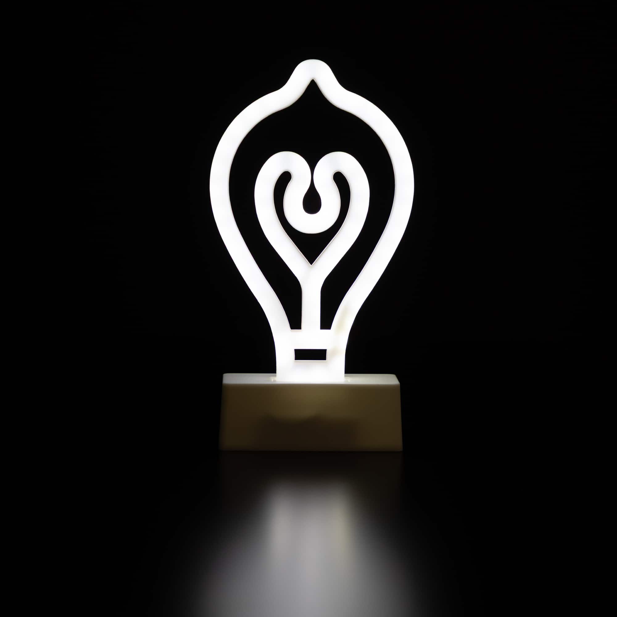 Northlight - LED Bulb Neon Table Light - 8.5" - White